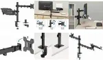 LogiLink BP0220 Monitoriaus ir ne&scaron;iojamojo kompiuterio stalinis laikiklis, 17&ndash;32 colių, 10 kg monitoriui, 9 kg ne&scaron;iojamajam, juodas