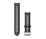 Garmin Quick Release silikoninis laikrodžio dirželis 20mm juodas/&scaron;iferio pilkas 010-11251-AG