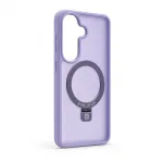 Evelatus Samsung Galaxy S26 Shield dėklas su MagSafe ir atrama, matinis žiedas, levandų violetinė