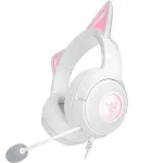 Ausinės &bdquo;Razer Kraken Kitty V2&ldquo; laidinės USB Type-A baltos &ndash; uždedamos, lankeliu, 20&ndash;20000 Hz, 2 m kabelis