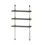 KETER Shelving Kit 100 &ndash; 5 lentynų reguliuojamas plastikinis regalų rinkinys, 100 kg bendra apkrova, juodas
