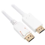 Sharkoon adapterinis kabelis DisplayPort 1.2 &rarr; HDMI 4K baltas 3 m