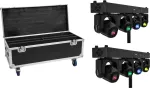 EUROLITE rinkinys 2x LED TMH Bar S120 judančios galvos prožektoriai + flightcase su ratukais