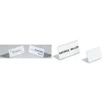 DURABLE SHERPA&reg; L formos stalinis ženklų laikiklis, akrilas, 61x210 mm, horizontalus, permatomas, 10 vnt. 803119