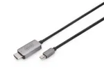 DIGITUS DB-340109-010-S adapterinis laidas - Mini DisplayPort (ki&scaron;tukas) į HDMI (ki&scaron;tukas) - 1,0 m - palaiko 8K 60 Hz - juoda