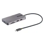 StarTech.com USB-C kelių prievadų adapteris, dvigubas HDMI vaizdas, 4K 60Hz, 2 prievadų 5Gbps USB-A &scaron;akotuvas, 100W Power Delivery perdavimas/GbE/SD/MicroSD, 12 colių/30 cm kabelis, kelioninis dokas, ne&scaron;iojamojo kompiuterio dokavimo stotelė