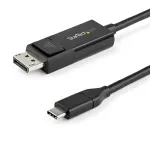 StarTech.com 1 m USB-C į DisplayPort 1.2 laidas 4K 60Hz - Dvikryptis DP į USB-C arba USB-C į DP reversinis vaizdo adapterio laidas - HBR2/HDR - USB Type C/Thunderbolt monitoriaus laidas