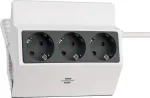 Brennenstuhl 1150070 ilginimo laidas 3 m, 3 ki&scaron;tukiniai lizdai, vidaus patalpoms, IP20, antracitinis/baltas, 16 A