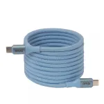 Club 3D CAC-3030 USB-C Magnetic-Coil kabelis, 240 W PD3.1, dvikryptis, greitas įkrovimas, 2 m (6,56 ft), mėlynas