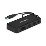 StarTech.com USB 3.0 Mini Dock &ndash; ne&scaron;iojama dokų stotelė su dviem DisplayPort 4K 60Hz, Gigabit Ethernet, 30 cm kabeliu