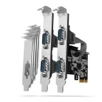 Axagon PCEA-S4N PCIe adapteris 4x RS-232 250 kbps su SP ir LP laikikliais