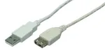 Logilink USB 2.0 ilginimo laidas, USB-A (motina) į USB-A (tėvas), 3 m, pilka