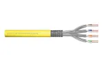 DIGITUS montavimo kabelis - Cat 7a - S/FTP - AWG 22/1 vienagyslis - 100m - Geltona