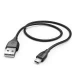 Hama 1,4 m USB 2.0 A &ndash; Micro-USB B laidas, juodas