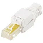 LOGON TWP8P8TP RJ-45 Cat5e ki&scaron;tukas, skaidrus/balta/geltona, pakuotė 10 vnt.