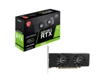 MSI GeForce RTX 3050 LP E 6G OC vaizdo plok&scaron;tė, 6 GB GDDR6, PCIe x8 4.0, 1492 MHz, 96 bit, 2x HDMI 2.1 + DP 1.4a, 70 W, 2 ventiliatoriai, žemo profilio