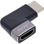 HDMI adapteris 90&deg; InLine 17991D, juodas/pilkas, auksuoti kontaktai