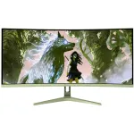 I&scaron;lenktas kompiuterio monitorius Arozzi Nova 34 colių (86,4 cm) 3440&times;1440 21:9 LED 1 ms Žalias