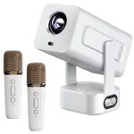EXTRALINK SMART Projektorius CINEMA&KARAOKE IMS360 1920X1080P ANDROID 13 Projektorius filmams, žaidimams ir muzikai su 2 mikrofonais Baltas 300 liumenų LCD