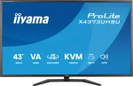 43 colių IIYAMA ProLite X4373UHSU-B2 LED 4K Ultra HD monitorius, 3840&times;2160, VA skydelis, 3 ms, 450 cd/m&sup2;, USB 3.2 centras, garsiakalbiai, VESA, juodas
