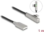 DeLOCK USB 2.0 laidas Type-A ki&scaron;tukas į Type-C ki&scaron;tuką (lenktas) 60W 1m