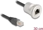 Tinklo kabelis DeLOCK 88187 0,3 m Cat5e S/UTP RJ-45 juodas sidabrinis