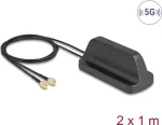 Antena DELOCK 81485 5G LTE GNSS Wi‑Fi 6 MIMO su 2&times;SMA jungtimis, stiprinimas 2,1&ndash;3,0 dBi