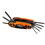 Neo Tools TORX raktų rinkinys: T9, T10, T15, T20, T25, T27, T30, T40