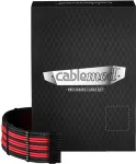 CableMod C-Series PRO RM Black Label, RMi & RMx maitinimo kabelių rinkinys, juodas/raudonas (CM-PCSR-16P3KIT-NKKR-R)