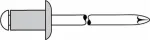 Aklakniedė GESIPA 1433592 Al/A2 4x12 mm standartinė, fiksavimo diapazonas 6,5&ndash;8,5 mm, pakuotė 500 vnt.