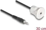 Audio kabelis DeLOCK 88188 0,3 m 3,5 mm lizdas &ndash; ki&scaron;tukas juodas sidabrinis