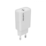 CANYON OnCharge 30CL 30W PD USB-C sieninis įkroviklis, baltas