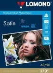 Foto popierius Lomond Premium Satin 270 g/m&sup2; A3 20 lapų