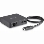 StarTech.com USB-C kelių prievadų adapteris &ndash; ne&scaron;iojamas USB-C mini dokas 4K HDMI vaizdui, Gigabit Ethernet, USB 3.0 &scaron;akotuvas (1x USB-A, 1x USB-C) &ndash; USB Type-C kelių prievadų adapteris, suderinamas su Thunderbolt 3