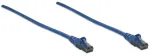 Intellinet tinklo jungiamasis laidas, Cat6, 10 m, mėlynas, CCA, U/UTP, PVC, RJ45, paauksuoti kontaktai, apsaugotas nuo užkliuvimo, su gaubtu, garantija visam laikui