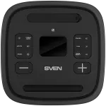 Garsiakalbis Party Box SVEN PS-1250, juodas (300 W, TWS, IPx4, Bluetooth, FM, USB, microSD, LED ekranas, 13500 mAh)