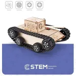 EXTRA DIGITAL Wooden Construction Kit Electric Tank, Educational Model