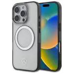 Mercedes-Benz iPhone 16 Pro Max 6,9 colio permatomas kietas dėklas su spausdintu logotipu ir MagSafe