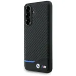 BMW M anglies pluo&scaron;to dėklas, skirtas Samsung Galaxy A56, juodas