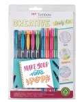 Tombow The Creative Study Kit &ndash; 4 Reporter &scaron;ratinukai ir 4 Mono Edge žymekliai