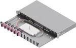 ZVK Easylan Fiber Optic Splice Enclosure Basic LSB1A114 1U 6x SC-Duplex OM4 RAL7035
