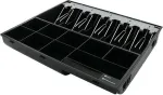 ARTDEV Cash Tray Insert, skirta AC-4250 kasos stalčiui, 8 monetų skyriai, 5 banknotų skyriai, juoda