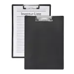 FolderSys A4 Clipboard Black Hardboard with Metal Clip