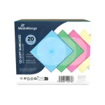Mediarange Retail Pack CD Soft Slim Case Color (5x4) &ndash; 20 skirtingų spalvų plonos dėžutės