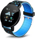 iWear Smart Band 119s Plus Fitness Tracker Heart Rate & Sleep Monitor Black White