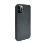 iLike Apple iPhone 12 Pro Max Silicone Plastic Case Eco Print Design Black