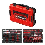 EINHELL-KWB E-Case Tool Case KFZ, 121 dalių (Juoda/Raudona, su įrankių rinkiniu automobilių mėgėjams)