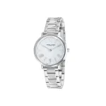 Pierre Cardin moteri&scaron;kas kvarcinis analoginis laikrodis CBC.5002, 32 mm nerūdijančio plieno korpusas, baltas ciferblatas, juodas odinis dirželis