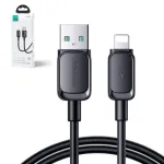 Joyroom USB-A &ndash; Lightning kabelis, Multi-Color Series A14, 480Mbps, 2,4A, 1,2 m, juodas (S-AL012A14B)