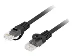 LANBERG Cat6 U/UTP tinklo kabelis PCU6-10CU-0500-BK, RJ-45 &ndash; RJ-45, 5 m, juodas